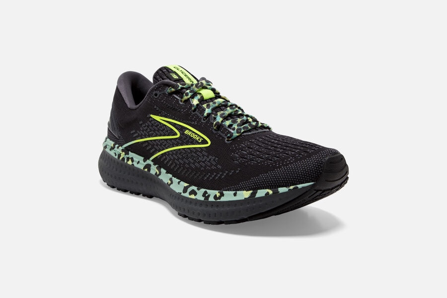 Glycerin 19 Road Brooks Running Shoes NZ Womens - Black/Green - ONXAPR-603